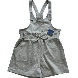 Habitual Kid Girl Gray Short Overalls Size 4T NWT
